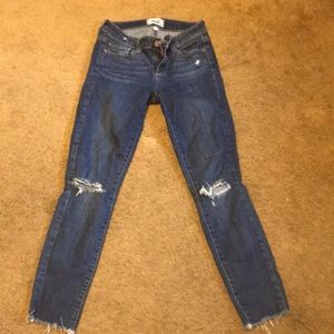 Paige Skinny Jeans, raw hem